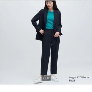 Uniqlo smart ankle pants, navy size L